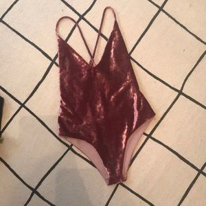 Crushed velvet swimsuit